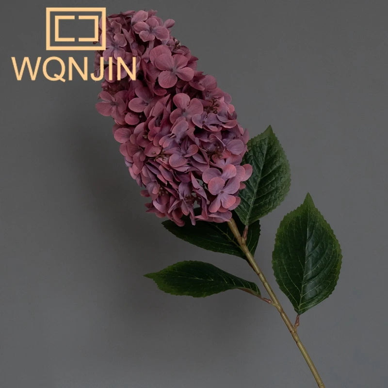 1PC Flor Artificial de Hortênsia Pagoda de Alta Qualidade para Decoração de Casamento, Arranjo Floral para Sala de Estar e Mesa de Jantar