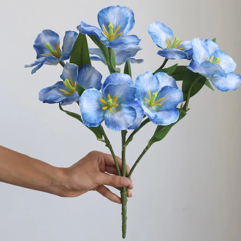 Tulipa em Seda Ramo 9 Cabeças