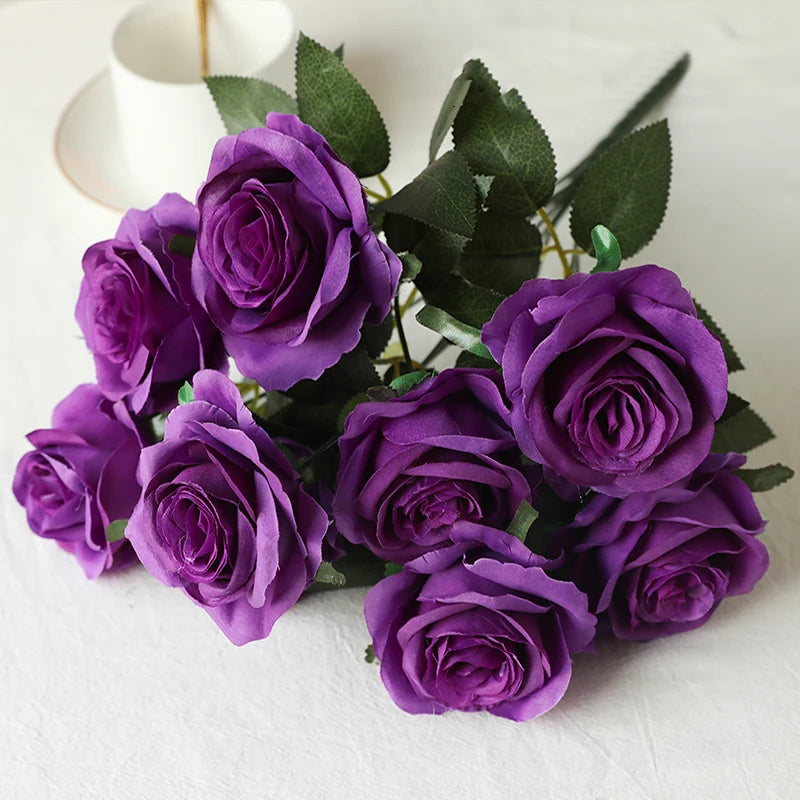 Rosa Peônia Buquê em Seda