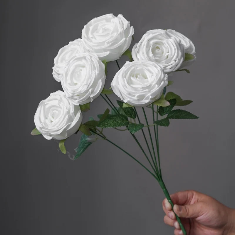 Rosa Imperial Colombiana em Seda Buquê 7 Unidades
