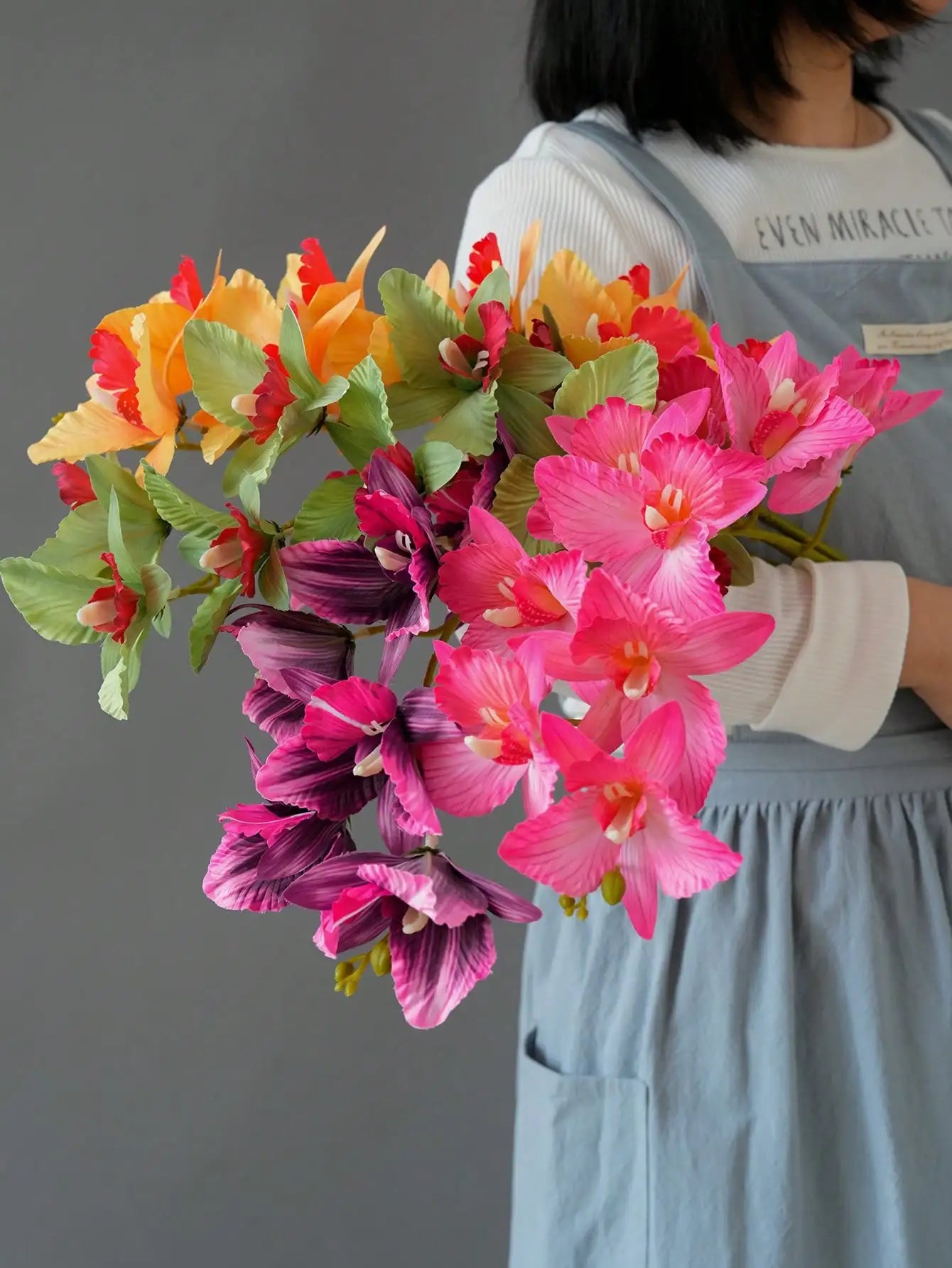 Orquídea Ramo 9 Cabeças