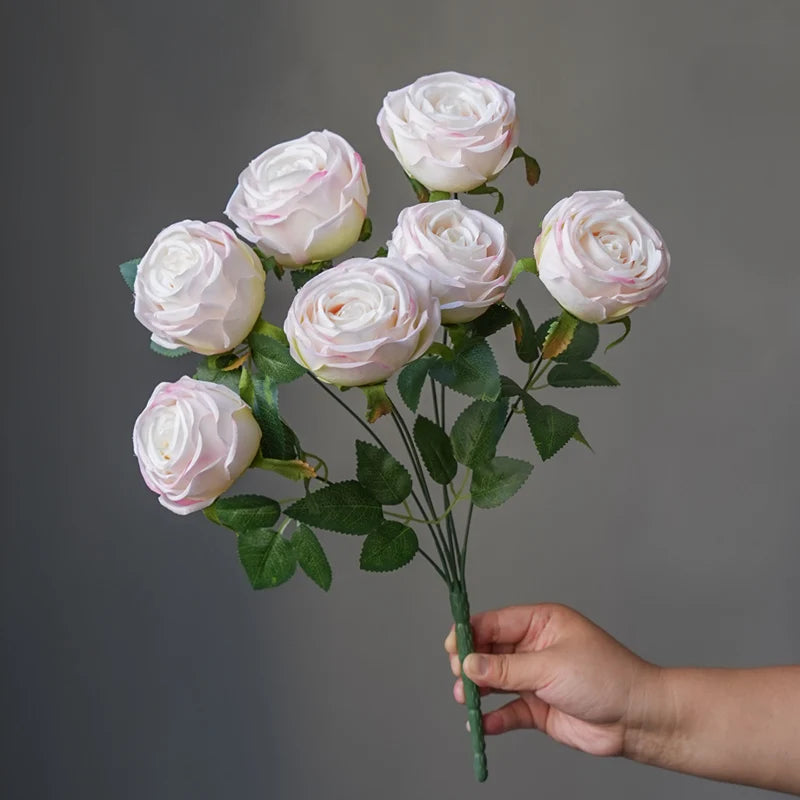 Rosa Imperial Colombiana em Seda Buquê 7 Unidades