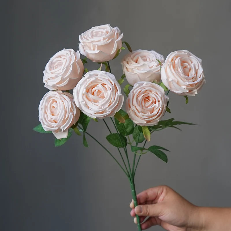 Rosa Imperial Colombiana em Seda Buquê 7 Unidades