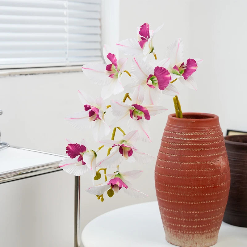 Cattleya em Seda de 9 Cabeças