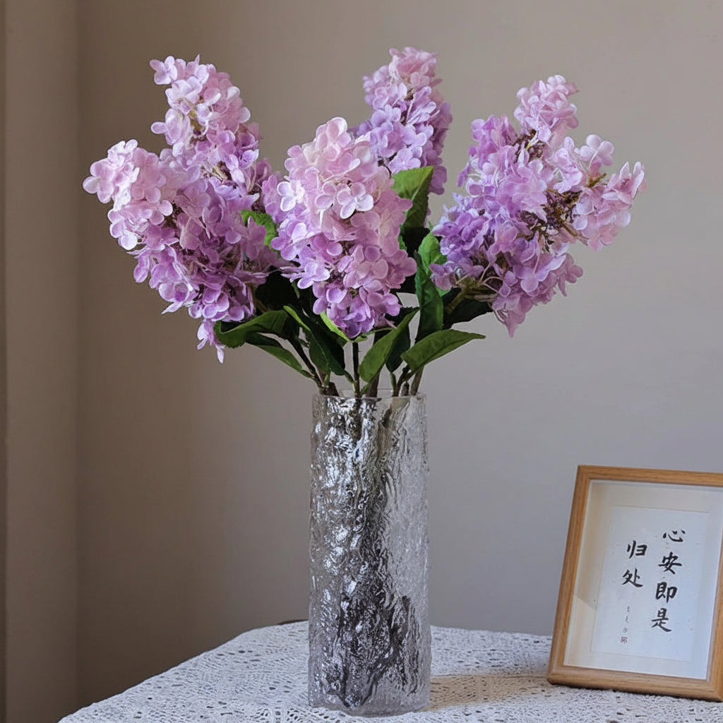 Belas Lilacs Hortênsia em Seda