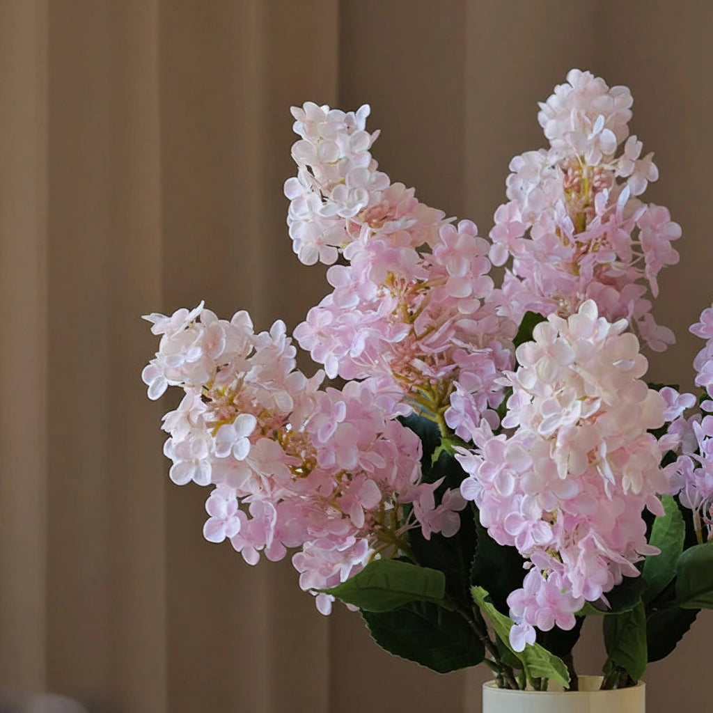 Belas Lilacs Hortênsia em Seda