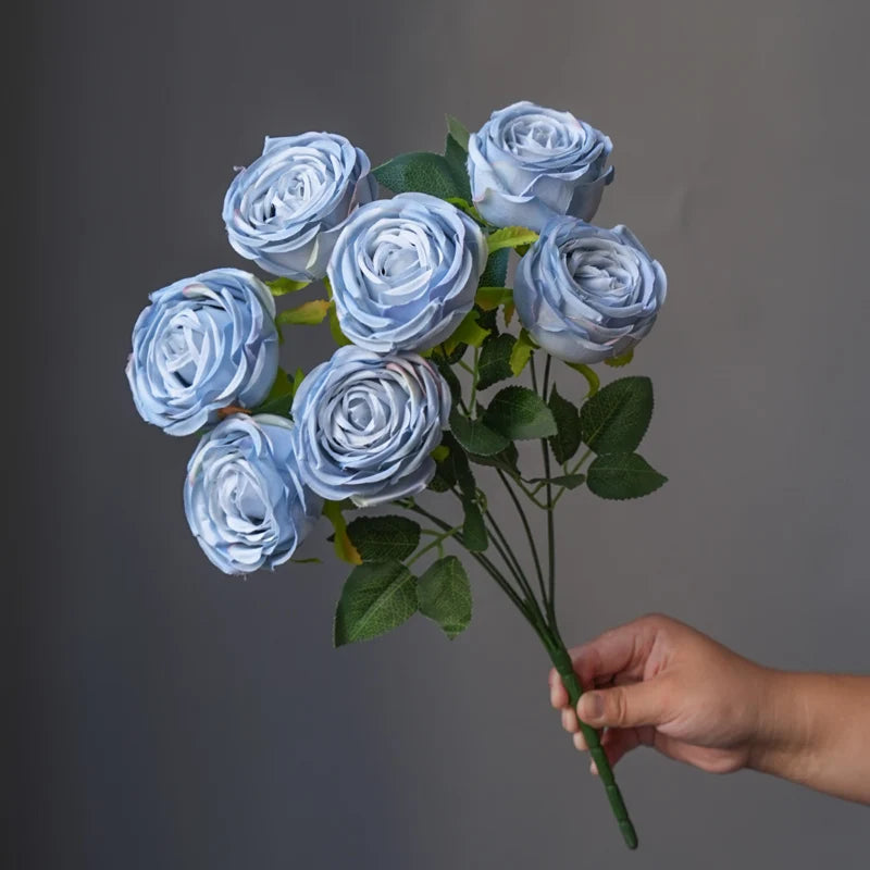 Rosa Imperial Colombiana em Seda Buquê 7 Unidades