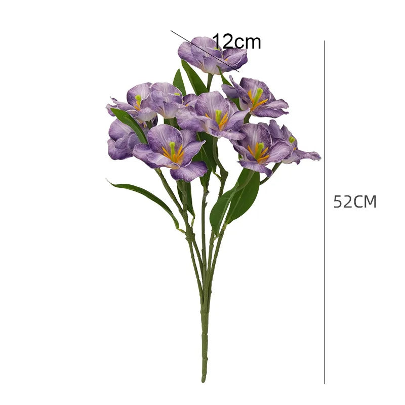 Tulipa em Seda Ramo 9 Cabeças