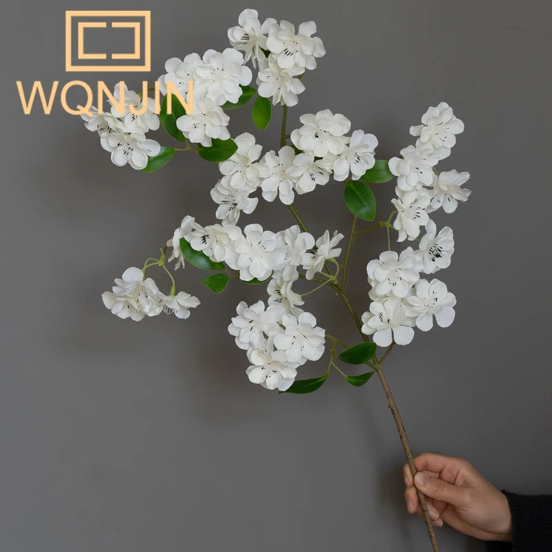 1PC Buquê de Casamento de Flores de Cerejeira Simuladas de Luxo Leve, Decoração Grande de Chão para Interiores de Sala de Estar