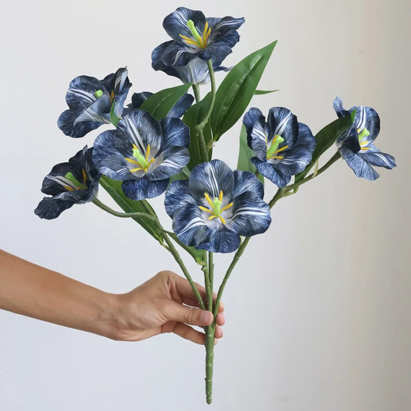 Tulipa em Seda Ramo 9 Cabeças