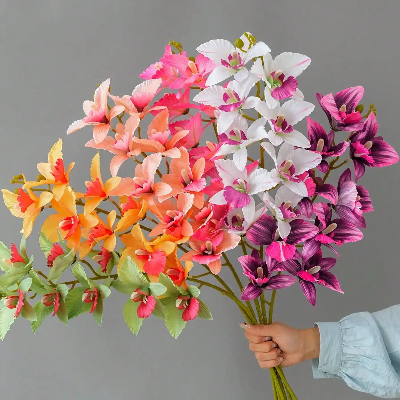 Orquídea Ramo 9 Cabeças