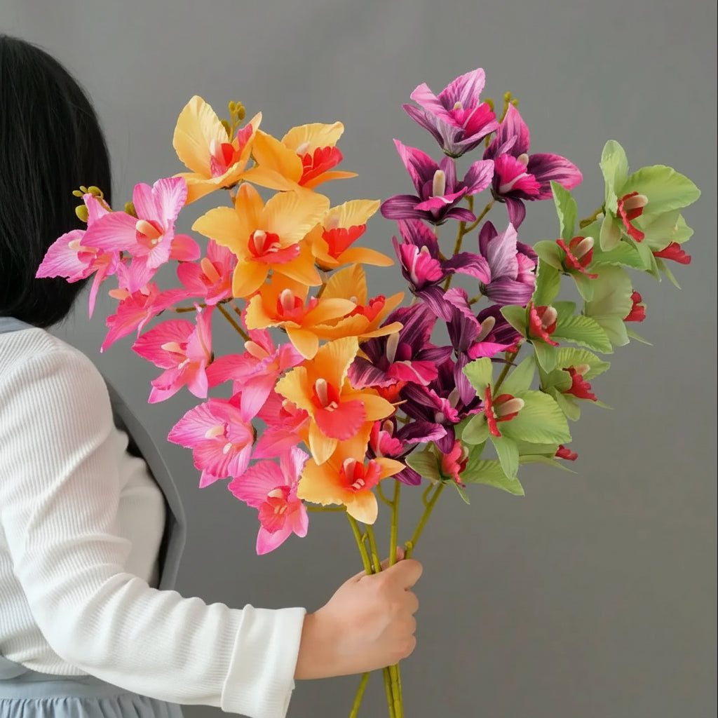 Orquídea Ramo 9 Cabeças