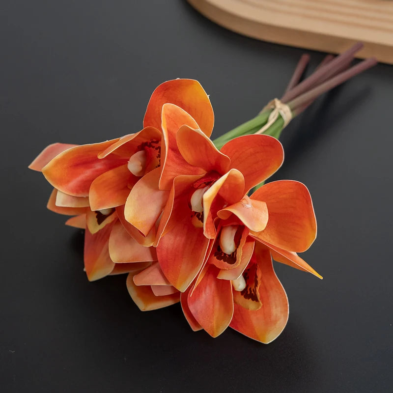 Orquídea em Seda Buquê 6 Unidades